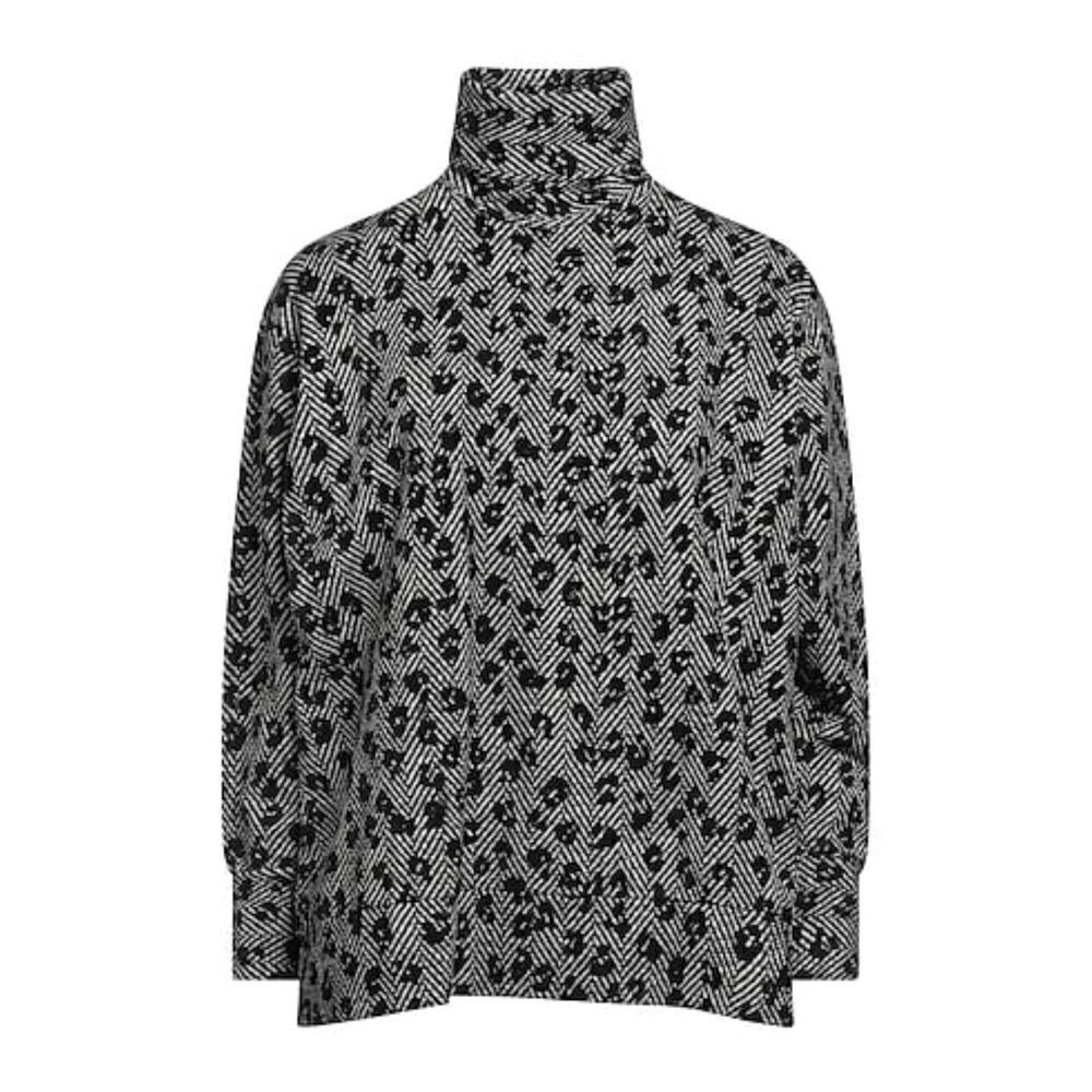 Majestic Filatures Deluxe Teeshirt Turtleneck Sweater Leopard Size 1/XS